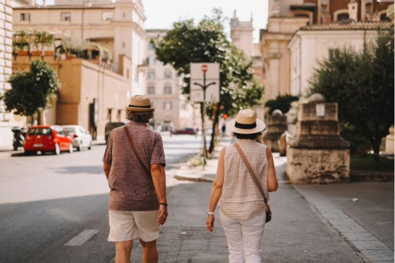 Australian pension age couple travelling
