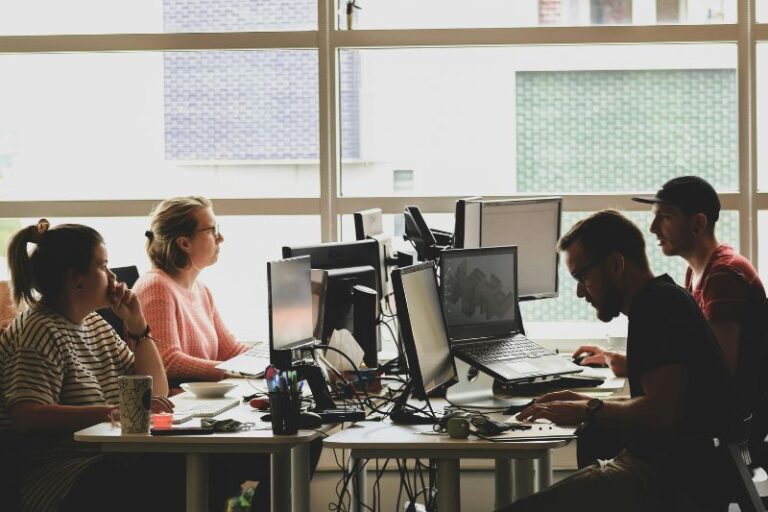 payroll experts working in the office